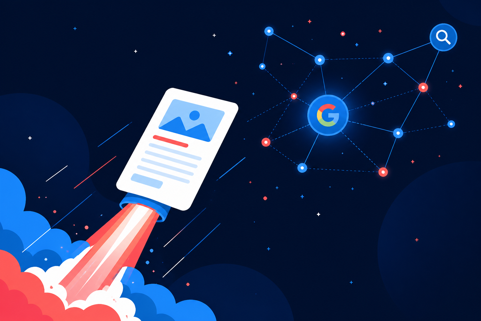 Illustration of new blog posts being indexed by Google quickly